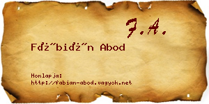 Fábián Abod névjegykártya